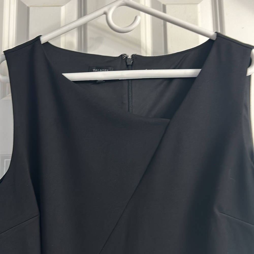 Talbots Basic Black Asymmetrical Neck Knit Dress … - image 3